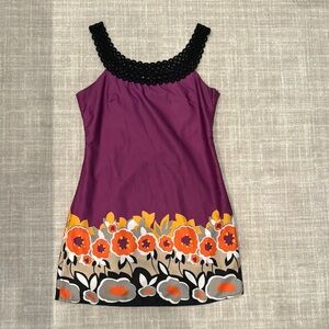Purple Dress with Floral Design